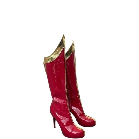 Costume Platform Boots-RED GOLD - Picture 9 of 16